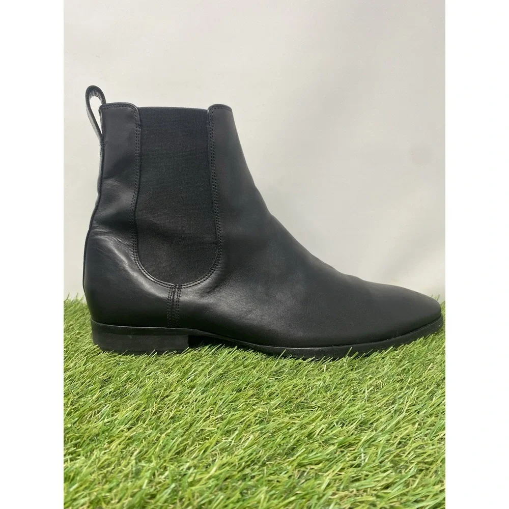 Wolf & Shepherd Boot Black Leather Chelsea Blitz Shoes Preppy Mens Size 11